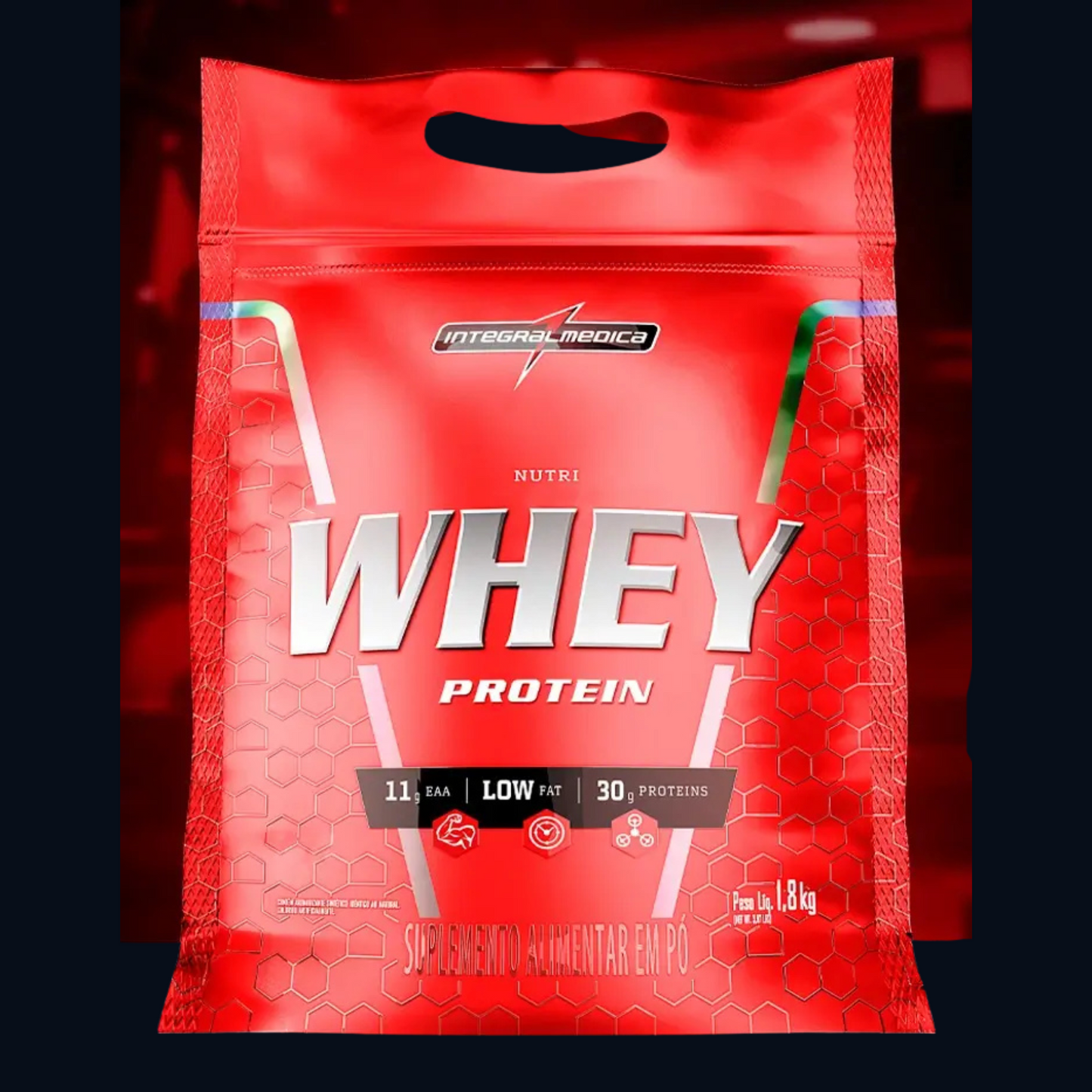 WHEY 100% - PROTEIN CONCENTRADO - 1,8kg - REFIL - INTEGRAL MÉDICA