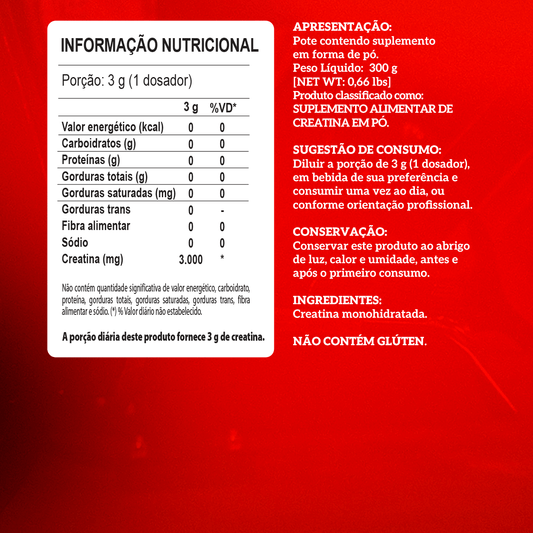 CREATINA 100% Pura HARDCORE - INTEGRAL MÉDICA