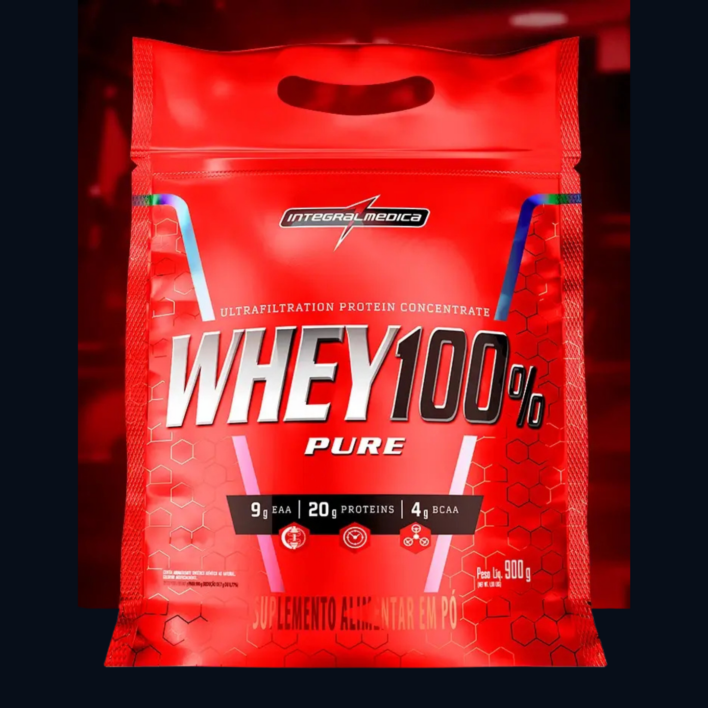 WHEY 100% - PROTEIN CONCENTRADO - 900g - REFIL - INTEGRAL MÉDICA