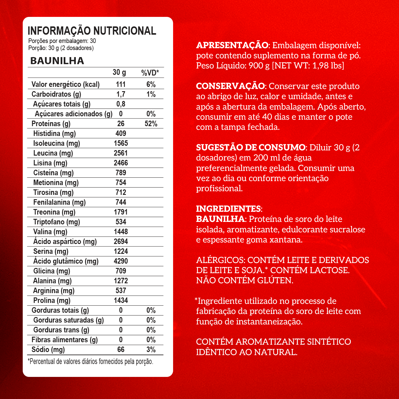 WHEY PROTEIN ISOLADO - 900g - POTE - INTEGRAL MÉDICA
