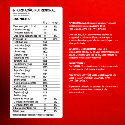 WHEY 100% - PROTEIN CONCENTRADO - 900g - REFIL - INTEGRAL MÉDICA