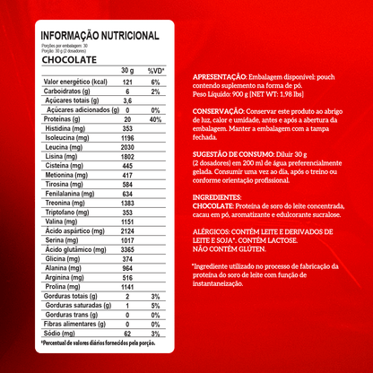 WHEY 100% - PROTEIN CONCENTRADO - 900g - REFIL - INTEGRAL MÉDICA