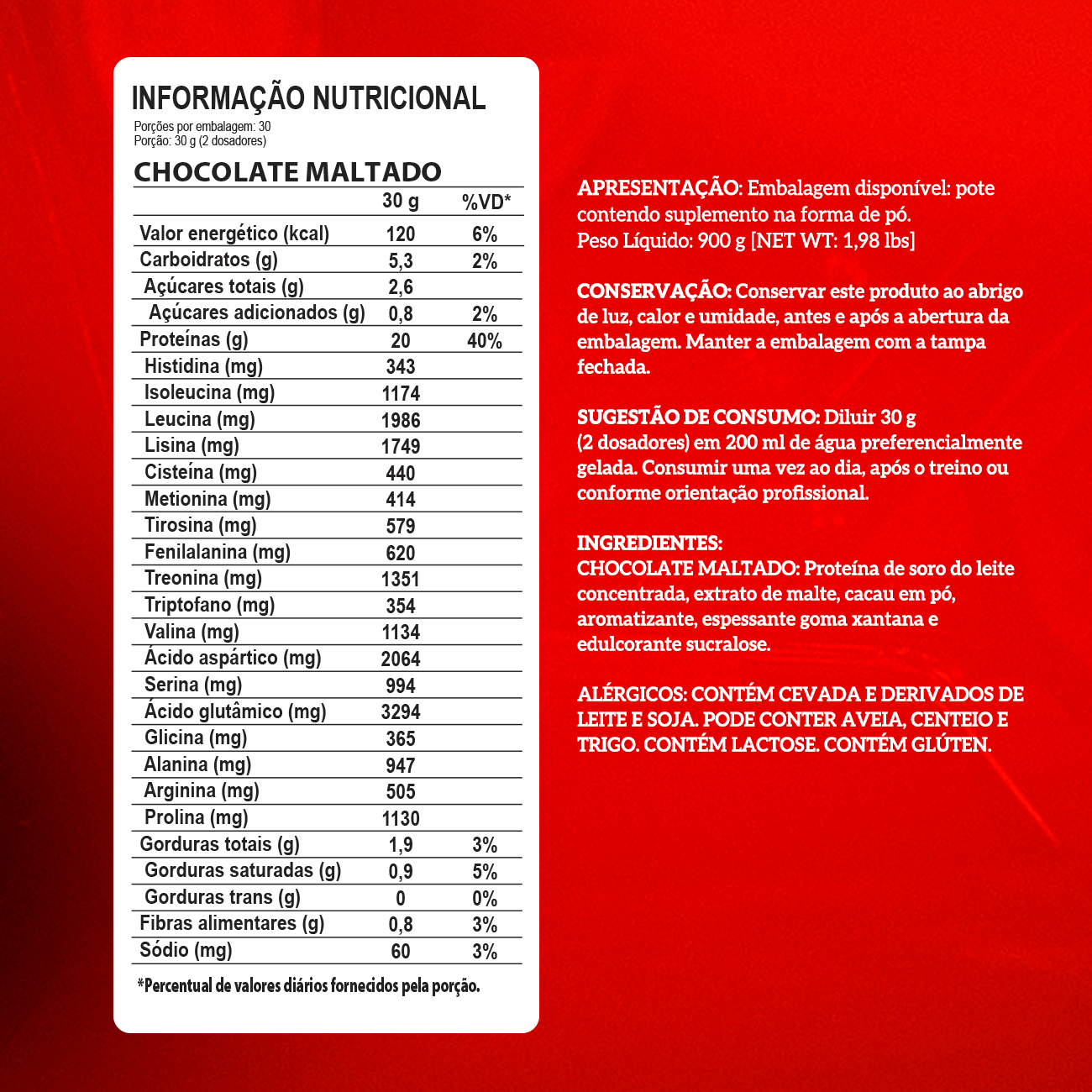 WHEY 100% - PROTEIN CONCENTRADO - 900g - POTE - INTEGRAL MÉDICA