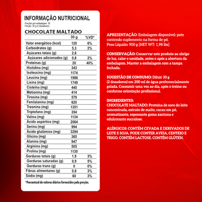 WHEY 100% - PROTEIN CONCENTRADO - 900g - POTE - INTEGRAL MÉDICA
