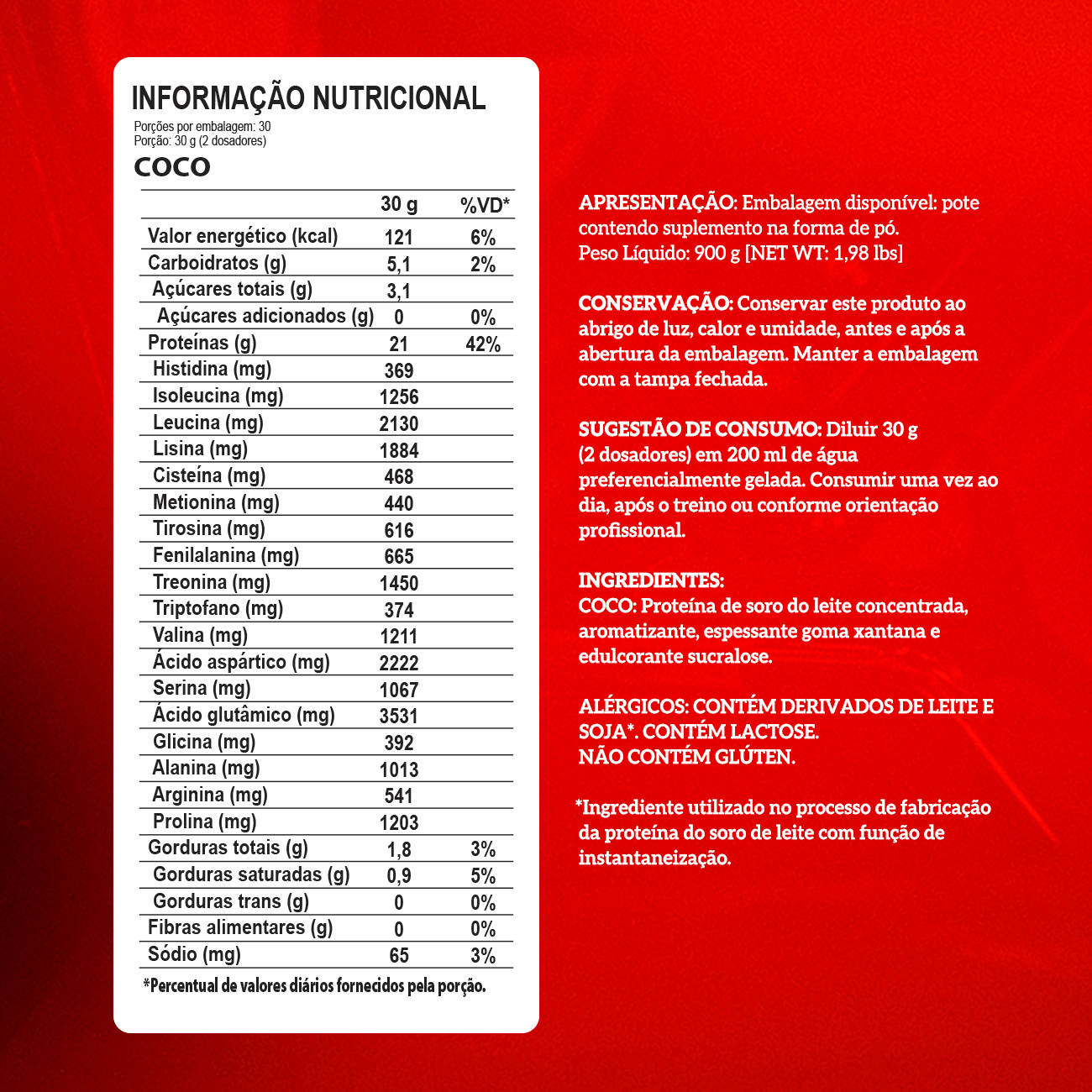WHEY 100% - PROTEIN CONCENTRADO - 900g - POTE - INTEGRAL MÉDICA