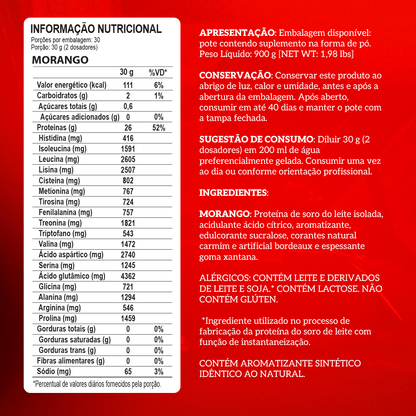 WHEY PROTEIN ISOLADO - 900g - POTE - INTEGRAL MÉDICA