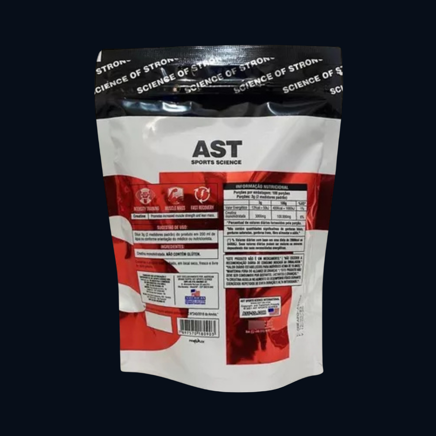 CREATINA MICRONIZADA MONOHIDRATADA (Refil-300g) - AST SPORTS