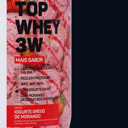 TOP WHEY 3W + SABOR - POTE - 900g - MAX TITANIUM