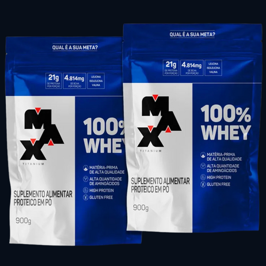 COMBO - 2X 100% WHEY - 900g - MAX TITANIUM