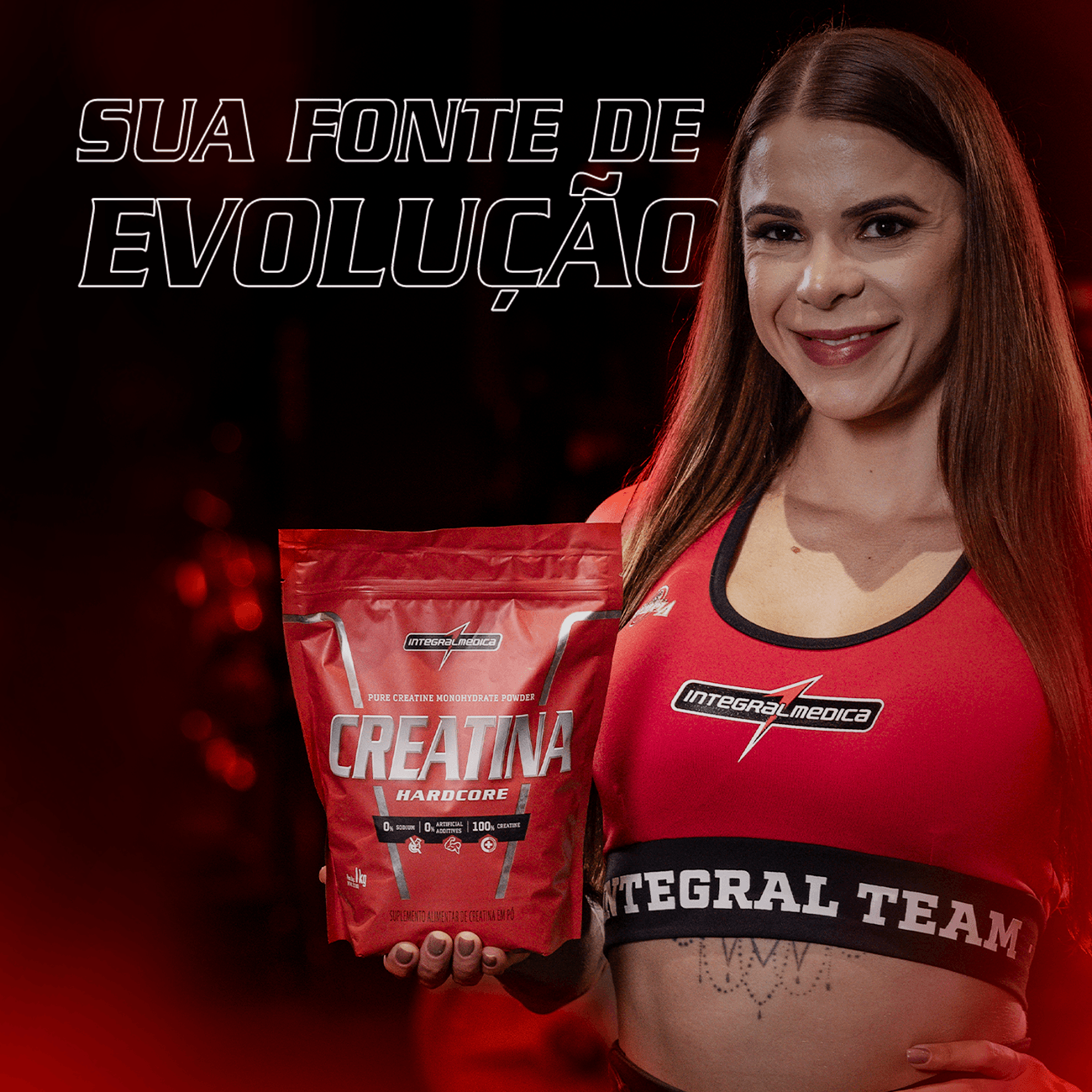 CREATINA 100% Pura - REFIL 1kg - INTEGRAL MÉDICA