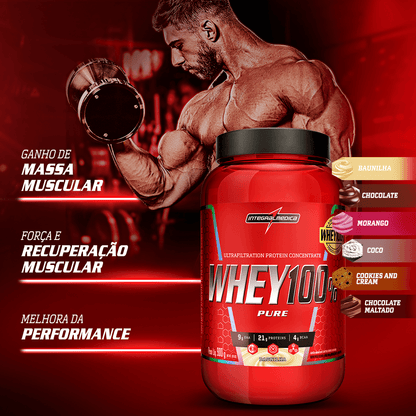 WHEY 100% - PROTEIN CONCENTRADO - 900g - POTE - INTEGRAL MÉDICA