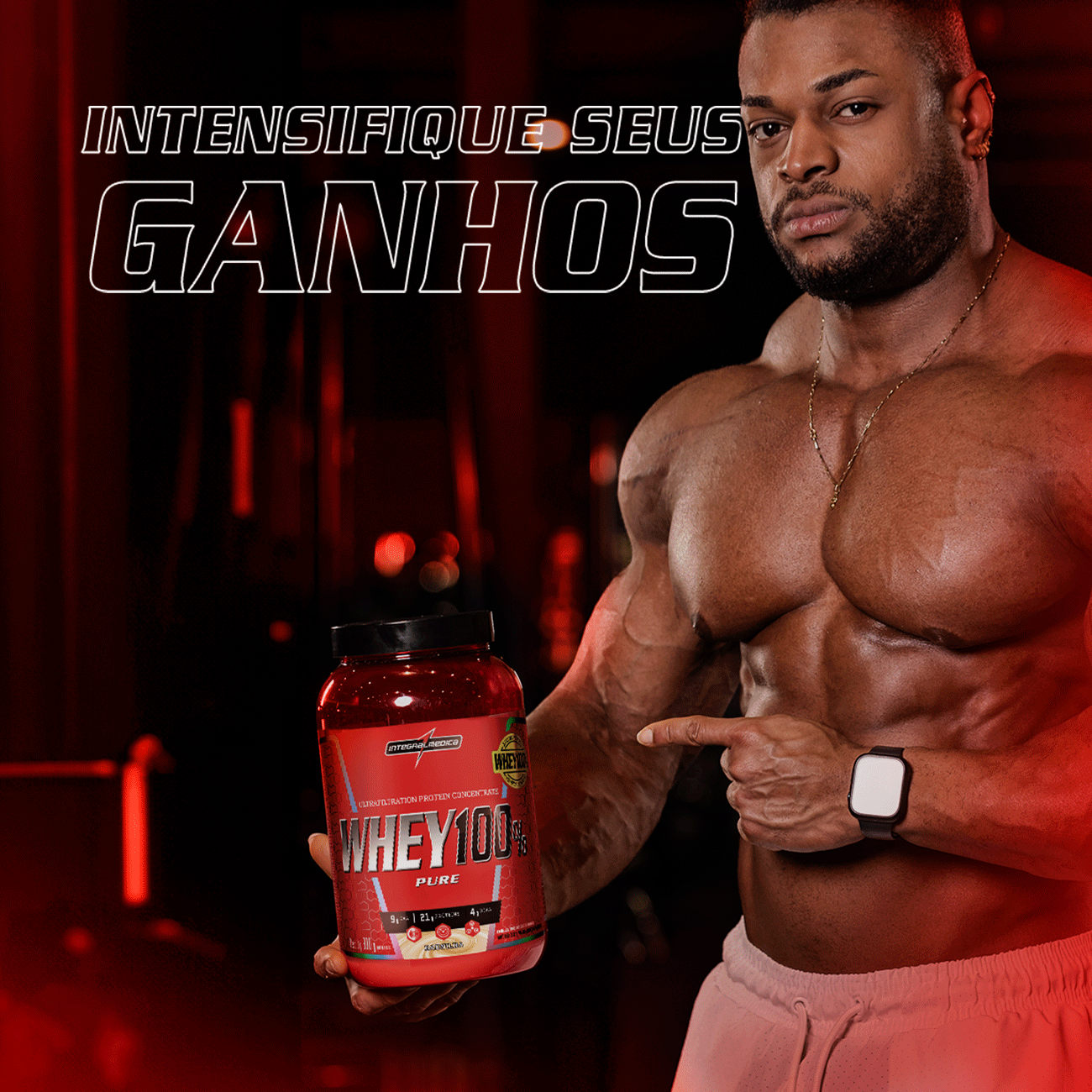 WHEY 100% - PROTEIN CONCENTRADO - 900g - POTE - INTEGRAL MÉDICA