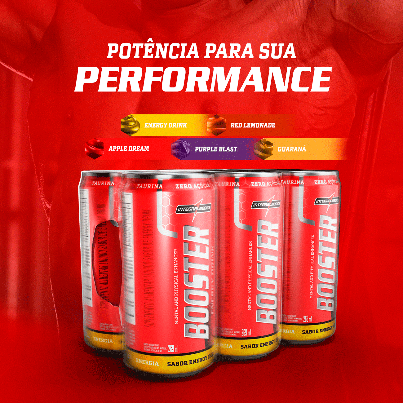 BOOSTER ENERGY DRINK - 269ml - INTEGRAL MÉDICA