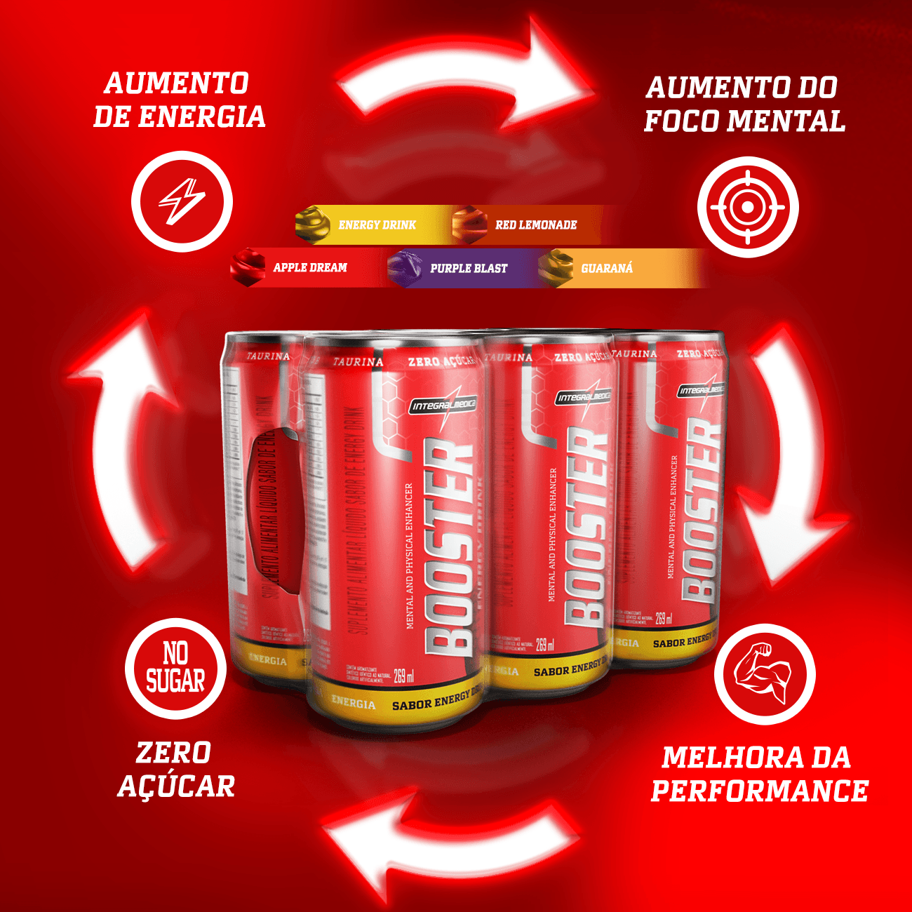 BOOSTER ENERGY DRINK - 269ml - INTEGRAL MÉDICA