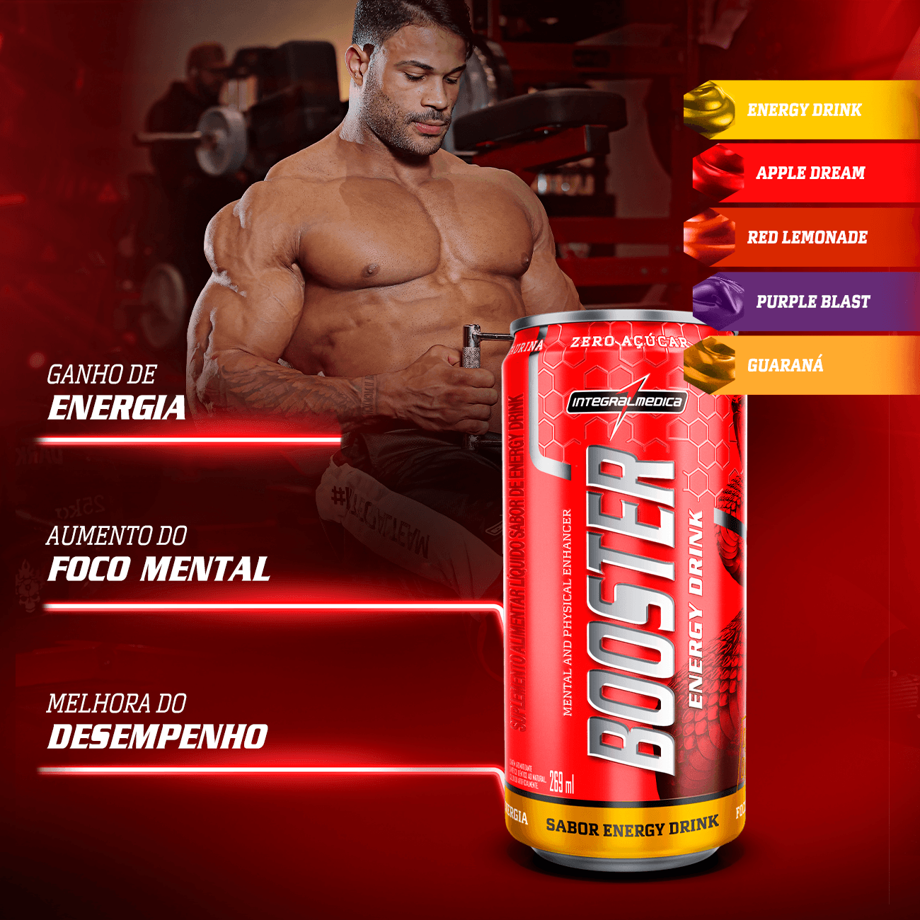 BOOSTER ENERGY DRINK - 269ml - INTEGRAL MÉDICA
