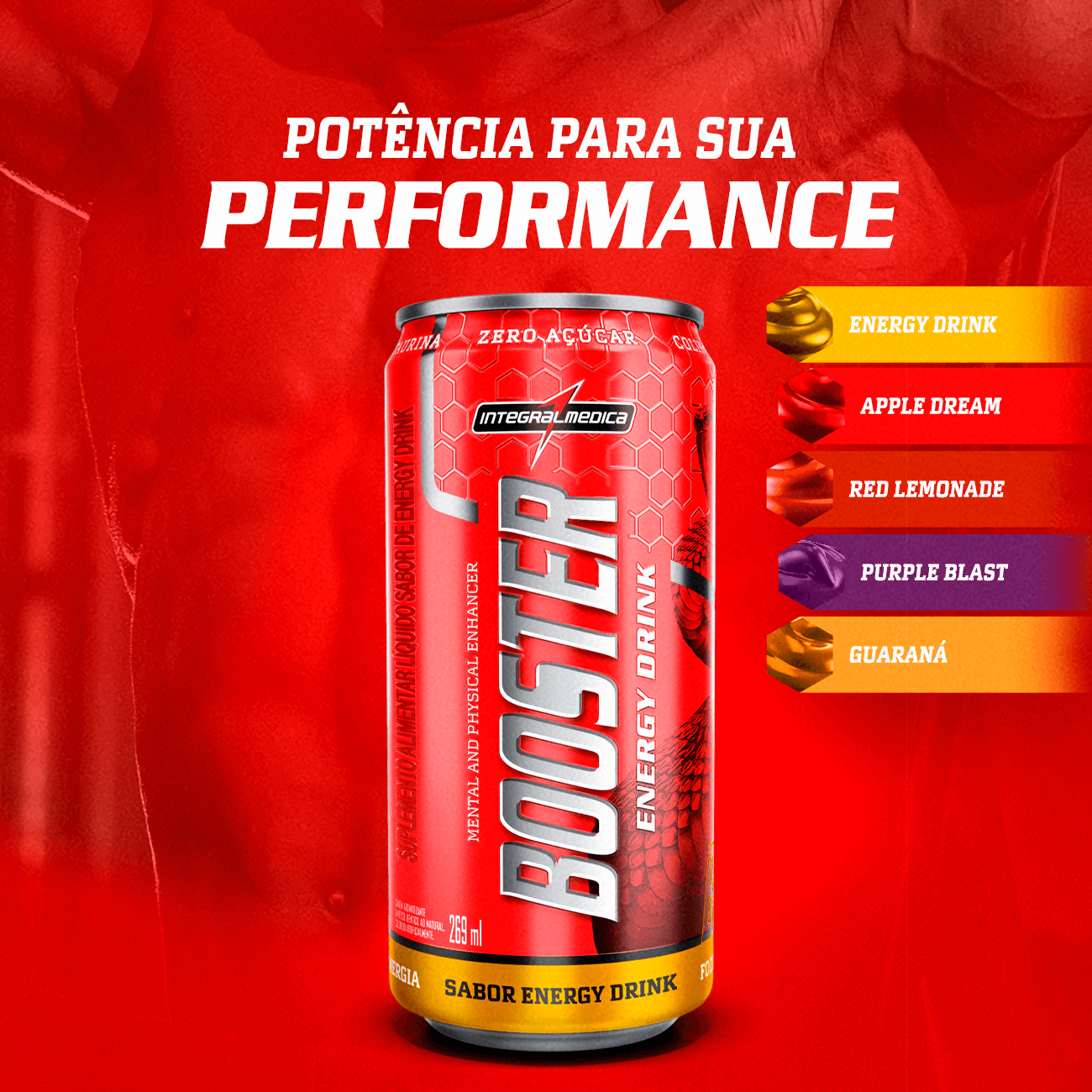 BOOSTER ENERGY DRINK - 269ml - INTEGRAL MÉDICA