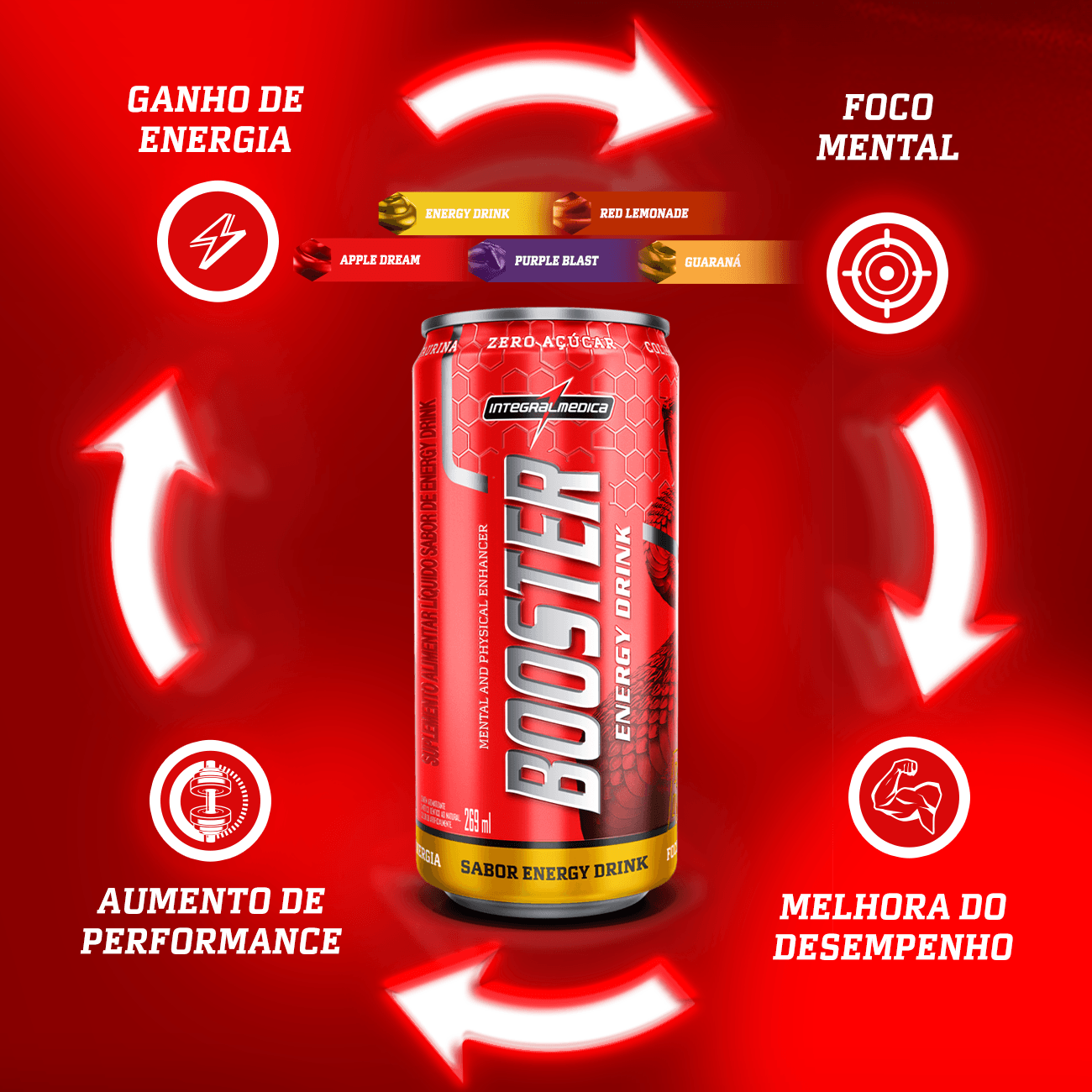 BOOSTER ENERGY DRINK - 269ml - INTEGRAL MÉDICA