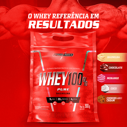 WHEY 100% - PROTEIN CONCENTRADO - 900g - REFIL - INTEGRAL MÉDICA