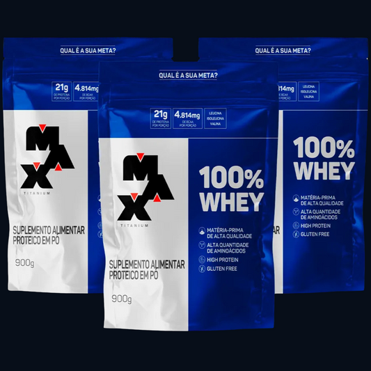 COMBO - 3X 100% WHEY - 900g - MAX TITANIUM