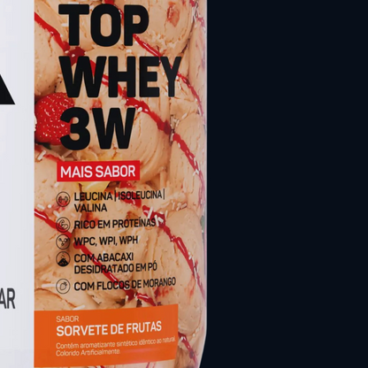 TOP WHEY 3W + SABOR - POTE - 900g - MAX TITANIUM