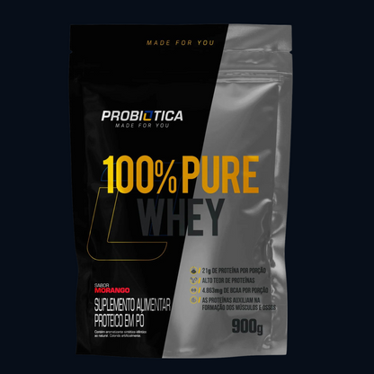 100% PURE WHEY 900g - REFIL - PROBIÓTICA