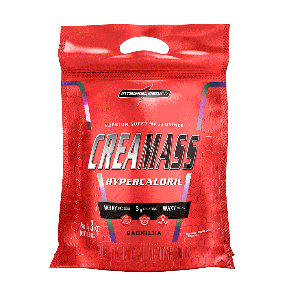 CREAMASS HYPERCALORIC COM CREATINA - 3Kg - REFIL - INTEGRAL MÉDICA
