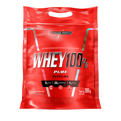 WHEY 100% - PROTEIN CONCENTRADO - 900g - REFIL - INTEGRAL MÉDICA