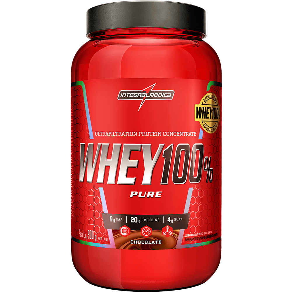 WHEY 100% - PROTEIN CONCENTRADO - 900g - POTE - INTEGRAL MÉDICA