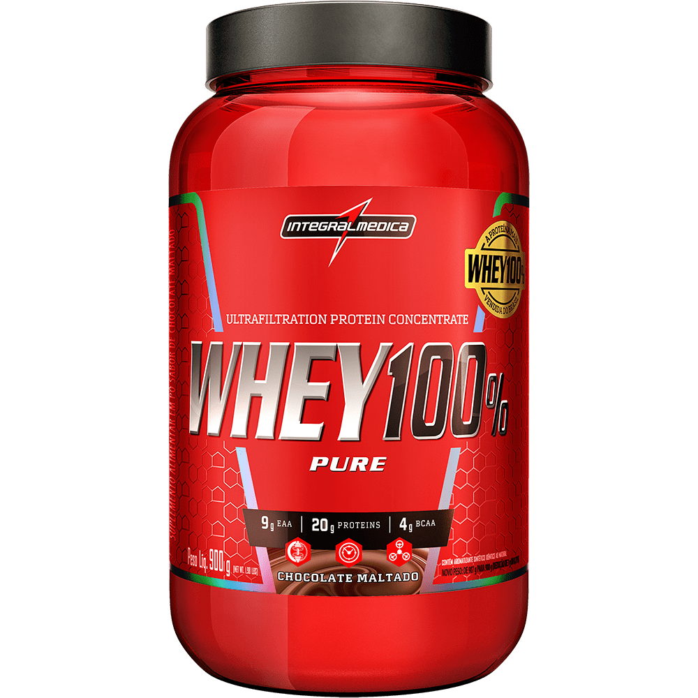 WHEY 100% - PROTEIN CONCENTRADO - 900g - POTE - INTEGRAL MÉDICA
