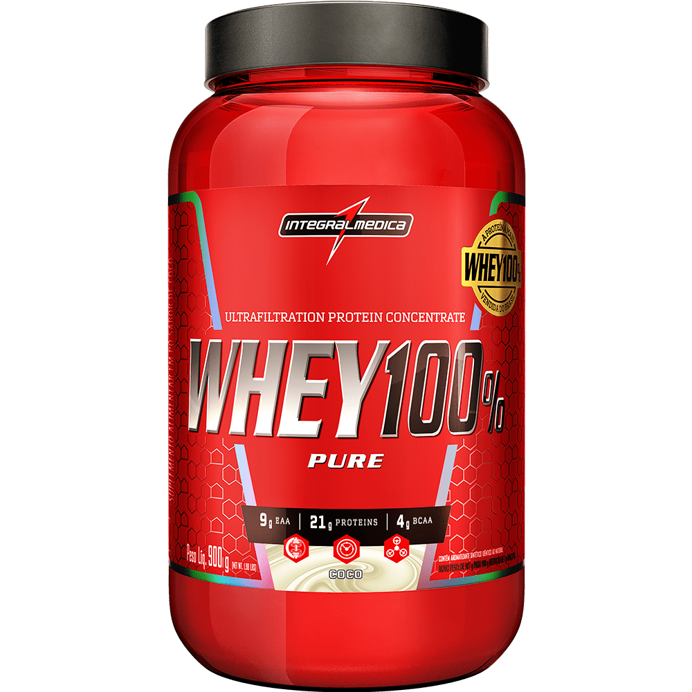WHEY 100% - PROTEIN CONCENTRADO - 900g - POTE - INTEGRAL MÉDICA