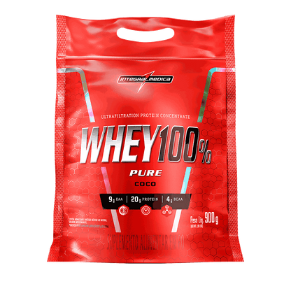 WHEY 100% - PROTEIN CONCENTRADO - 900g - REFIL - INTEGRAL MÉDICA