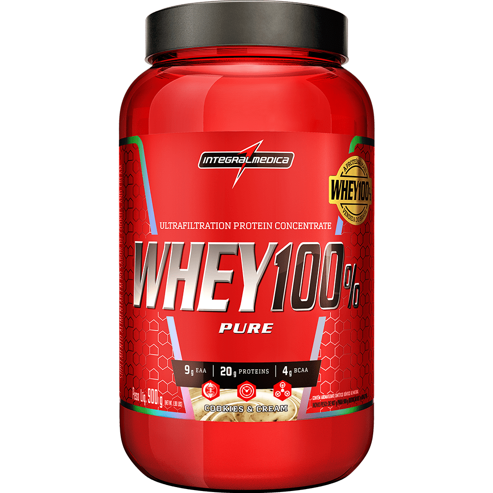 WHEY 100% - PROTEIN CONCENTRADO - 900g - POTE - INTEGRAL MÉDICA