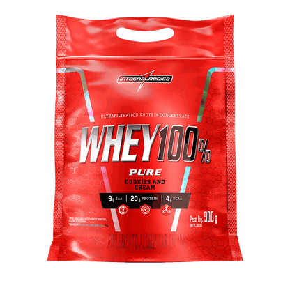 WHEY 100% - PROTEIN CONCENTRADO - 900g - REFIL - INTEGRAL MÉDICA