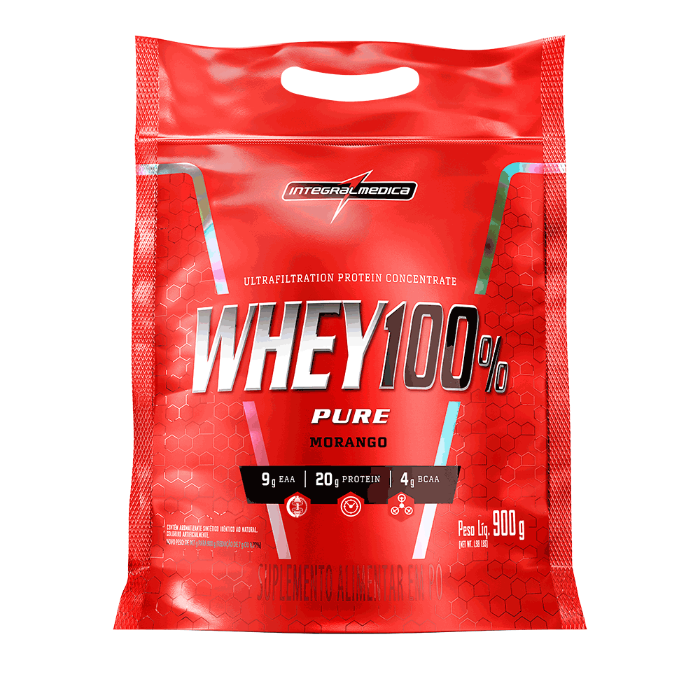 WHEY 100% - PROTEIN CONCENTRADO - 900g - REFIL - INTEGRAL MÉDICA