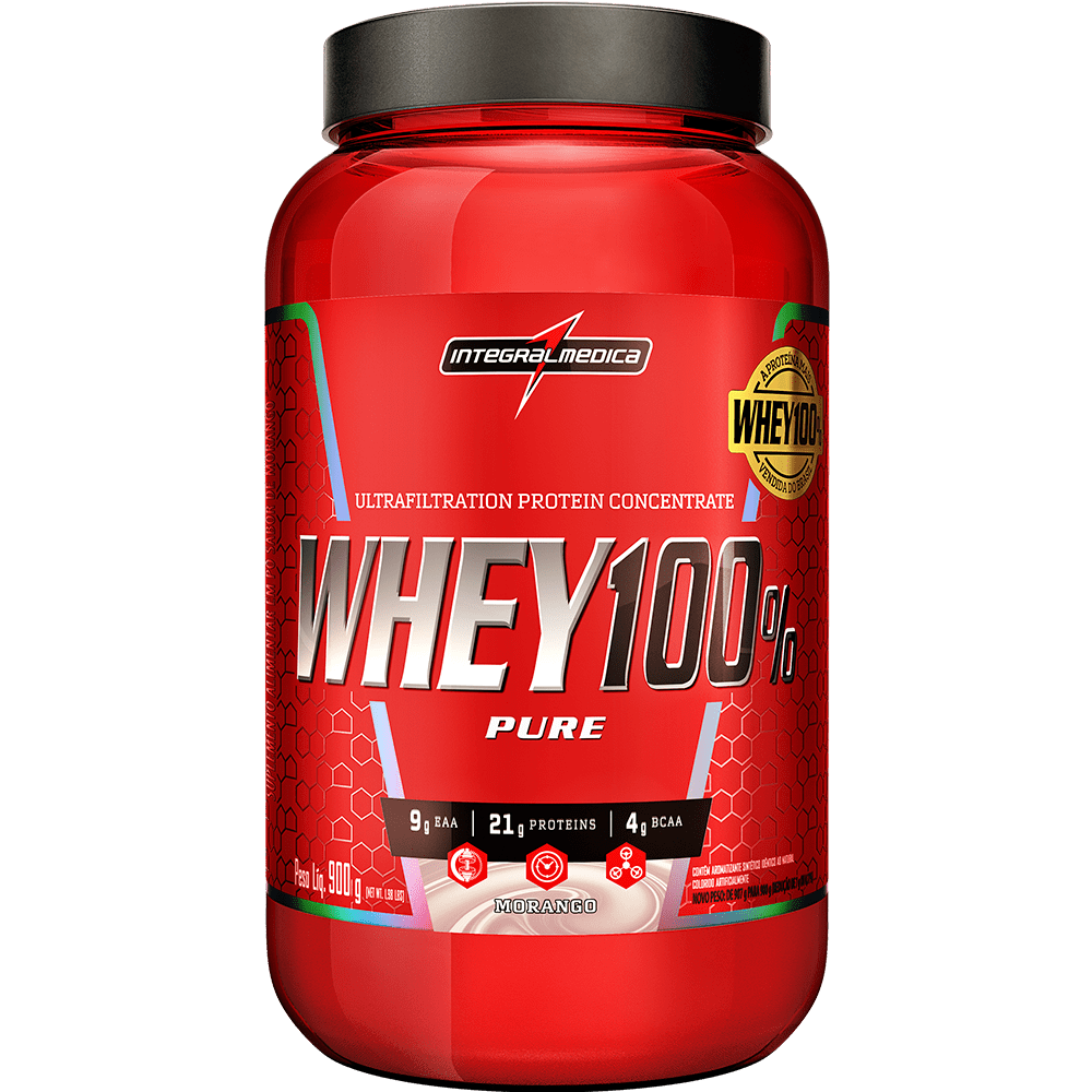 WHEY 100% - PROTEIN CONCENTRADO - 900g - POTE - INTEGRAL MÉDICA