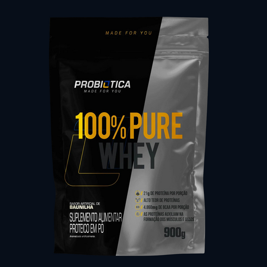 100% PURE WHEY 900g - REFIL - PROBIÓTICA