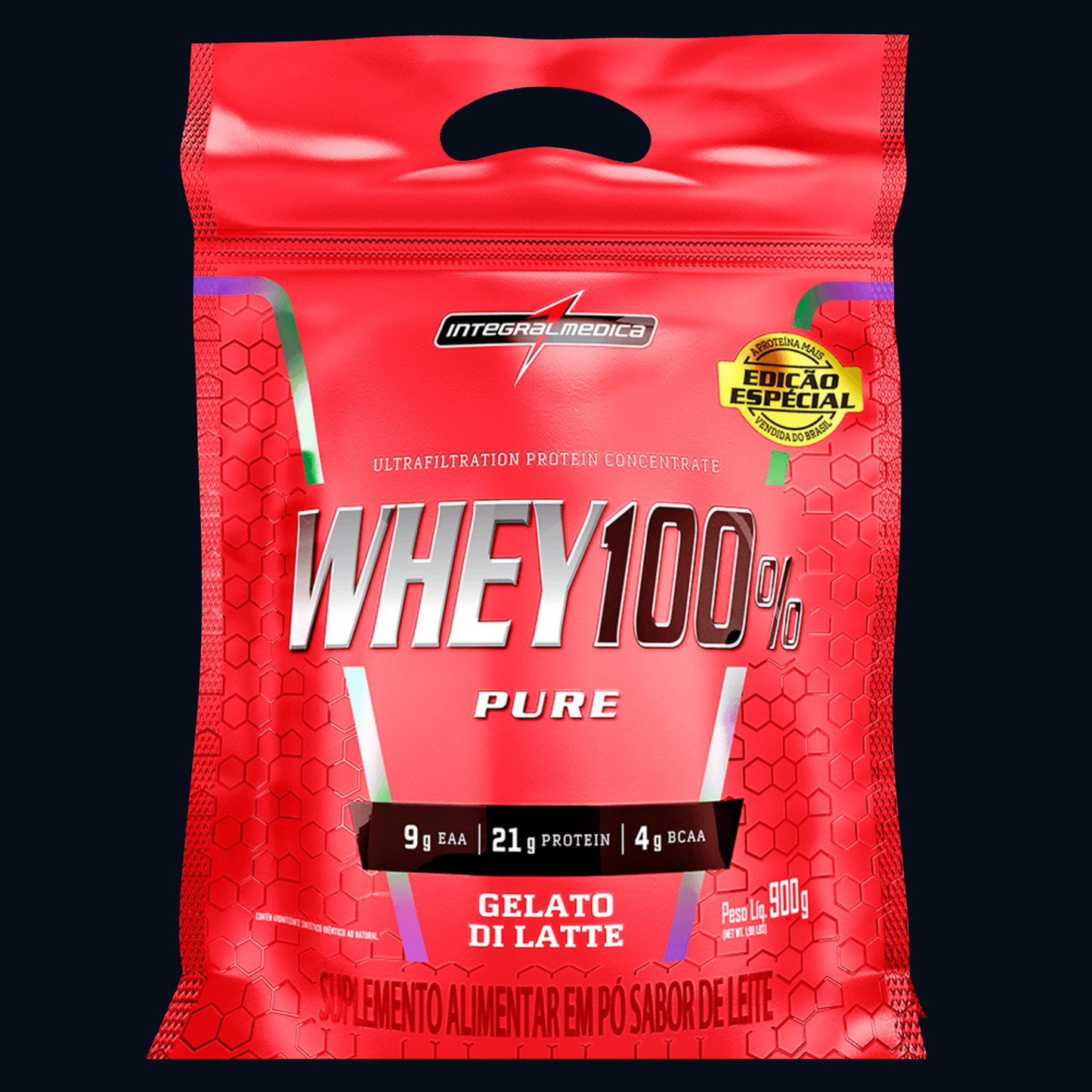 WHEY 100% - PROTEIN CONCENTRADO - 900g - REFIL - INTEGRAL MÉDICA