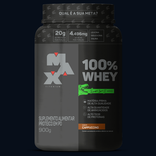 100% WHEY - EDIÇÃO RAMIN DINO - POTE  - 900g - MAX TITANIUM