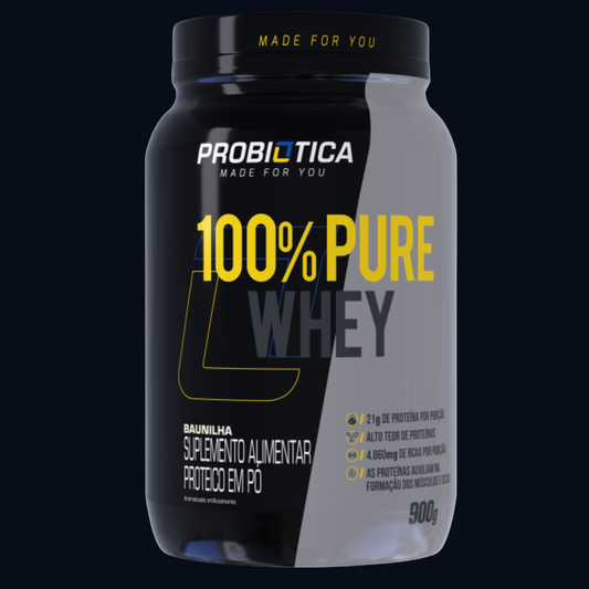 100% PURE WHEY 900g - POTE - PROBIÓTICO