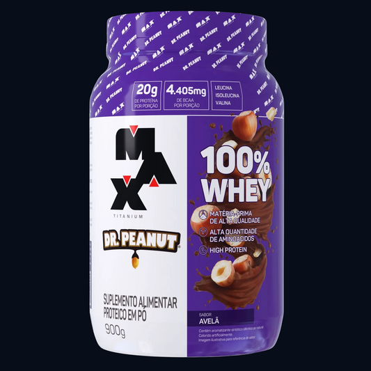 WHEY PROTEIN DR. PEANUT 100% WHEY 900g - POTE - MAX TITANIUM