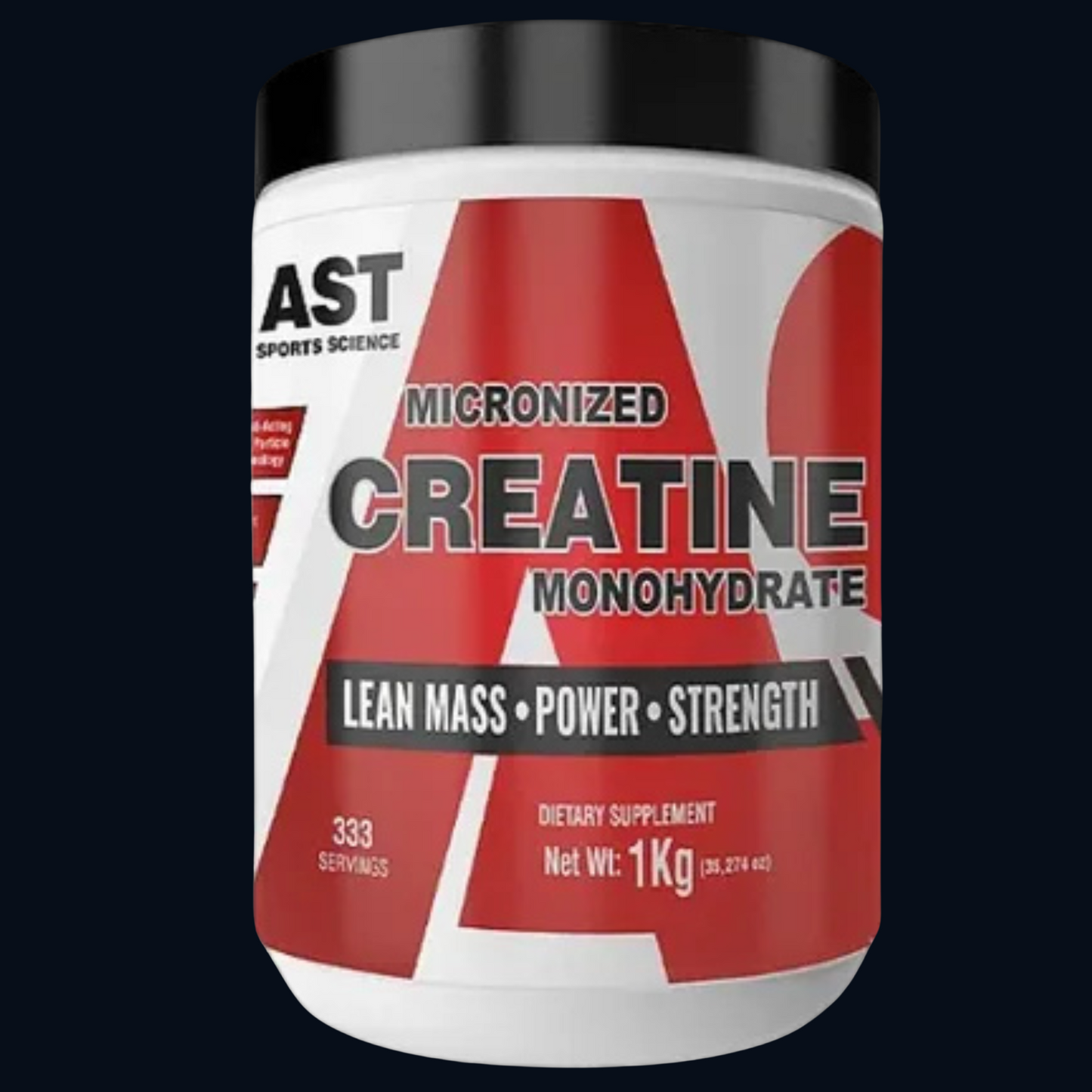 CREATINA MICRONIZADA MONOHIDRATADA - 1kg - (POTE) - AST SPORTS