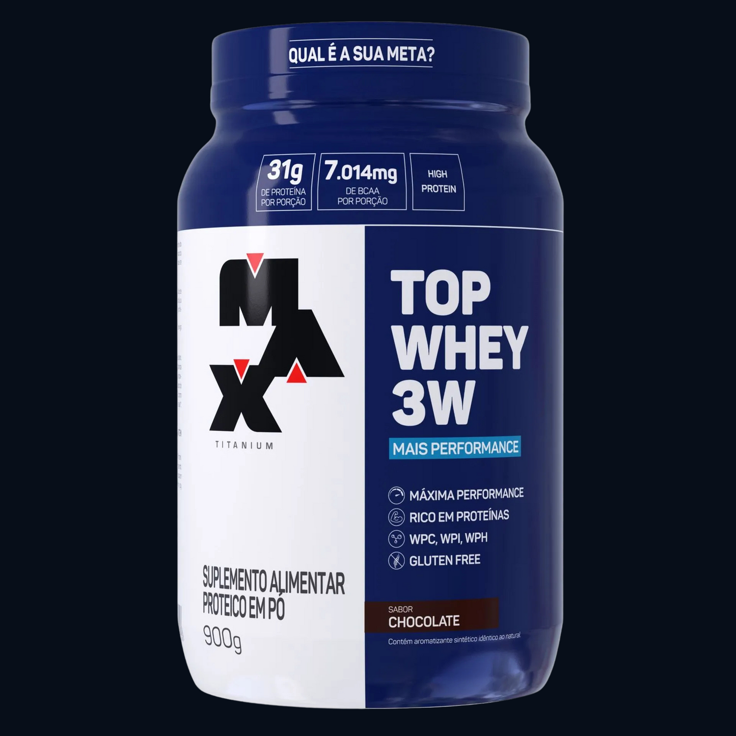 TOP WHEY 3W + PERFORMANCE 900g - POTE - MAX TITANIUM