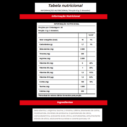 HUGER PRÉ-TREINO - 320g - INTEGRAL MÉDICA