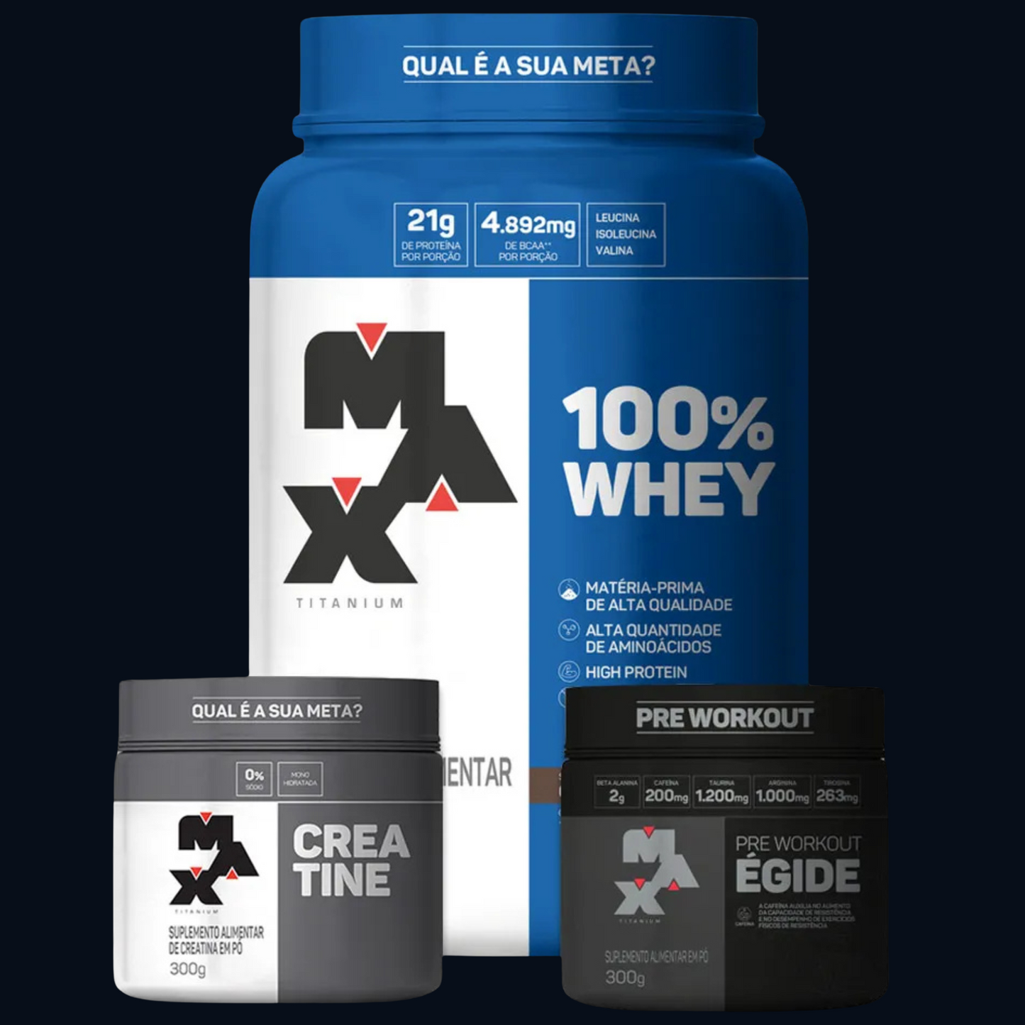 COMBO - POTE 100% CREA WORKOUT ÉGIDE - MAX TITANIUM
