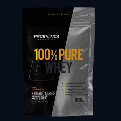 100% PURE WHEY 900g - REFIL - PROBIÓTICA
