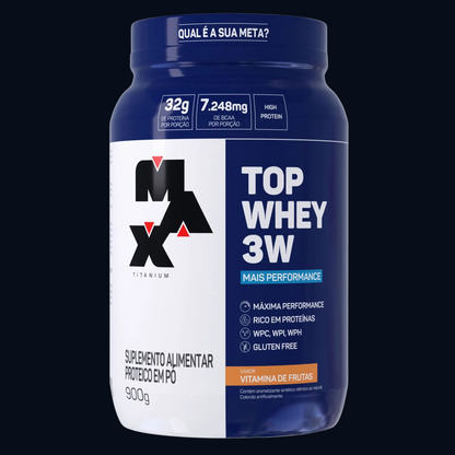 TOP WHEY 3W + PERFORMANCE 900g - POTE - MAX TITANIUM