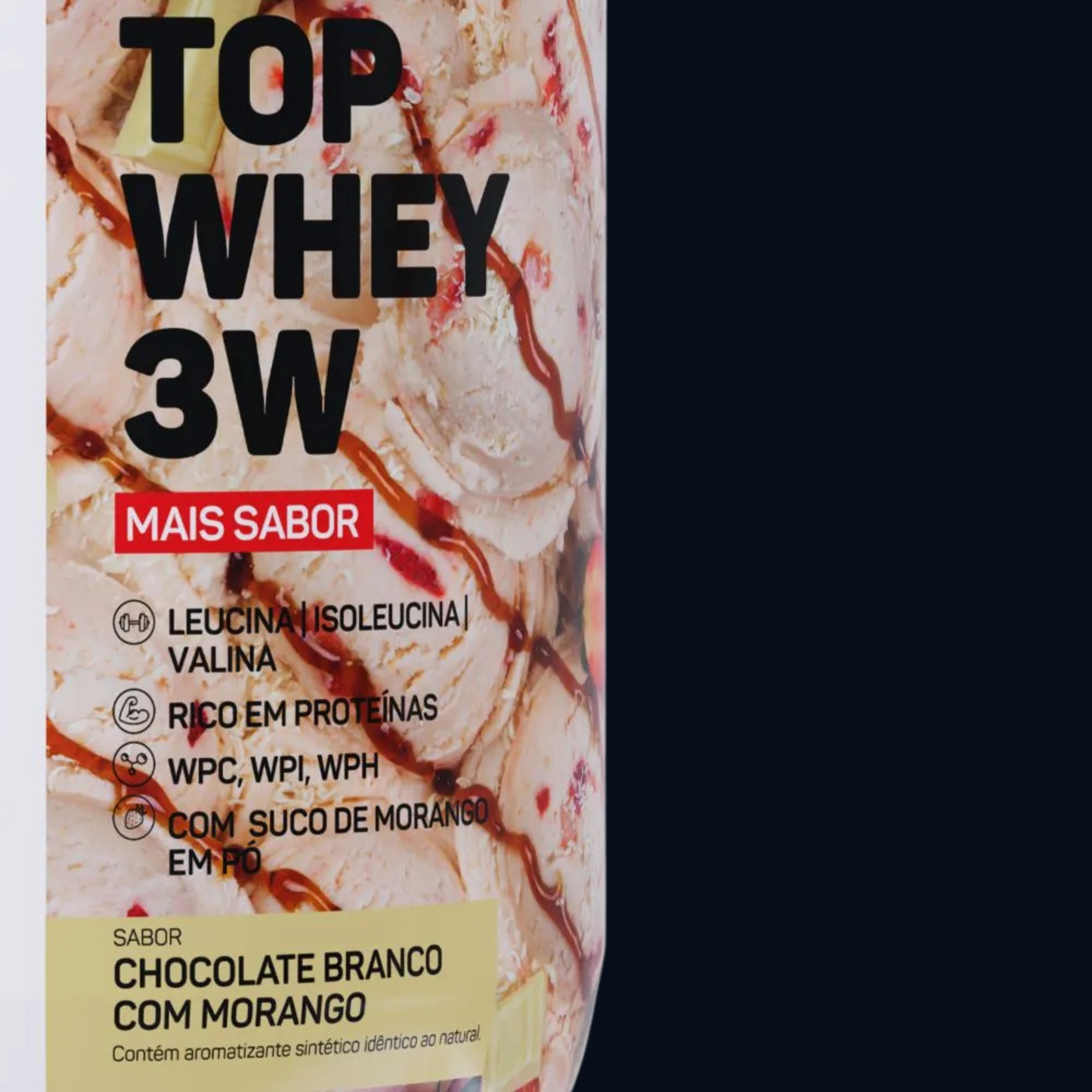 TOP WHEY 3W + SABOR - POTE - 900g - MAX TITANIUM