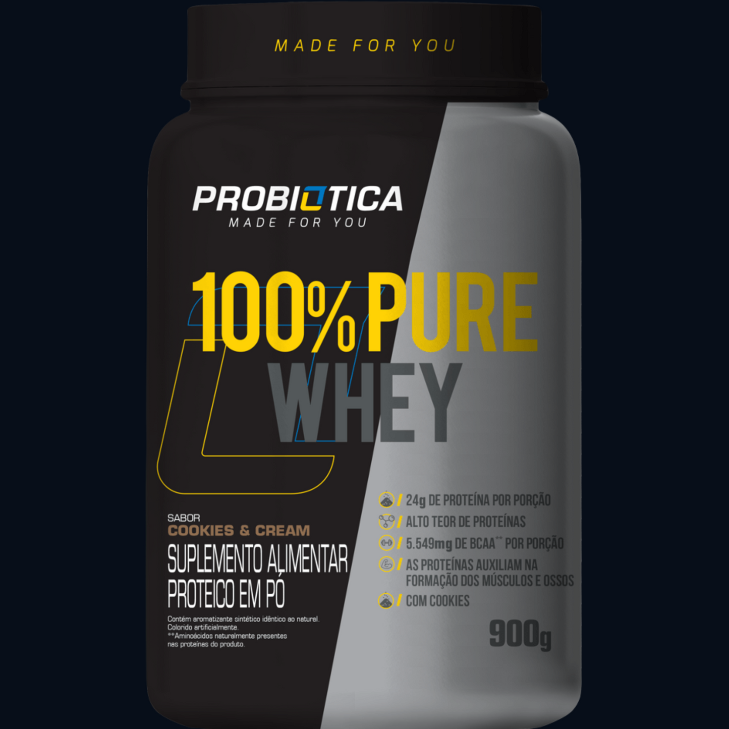 100% PURE WHEY 900g - POTE - PROBIÓTICO