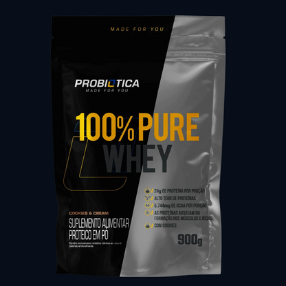 100% PURE WHEY 900g - REFIL - PROBIÓTICA