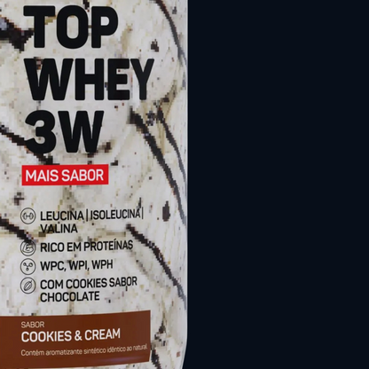 TOP WHEY 3W + SABOR - POTE - 900g - MAX TITANIUM